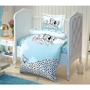 Disney Home - 101 Dalmatiërs ranforce baby dekbedovertrekset 100x150cm met laken en 2 kussenslopen (gelicentieerd)