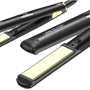 Professionele stijltang en krultang met keramisch titanium, 9 temperatuurinstellingen, snelle verwarming en veiligheidsfunctie