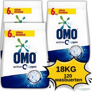OMO - Waspoeder Voordeelverpakking - 18KG - Active Oxygen Poeder Wasmiddel voor Witte Was