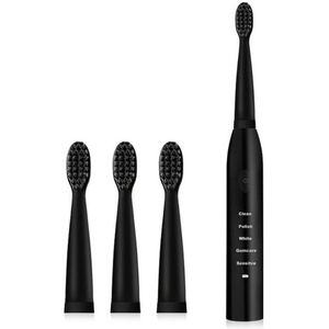 Ultrasone elektrische tandenborstel, oplaadbare, afwasbare whitening-tandenborstel - zwart