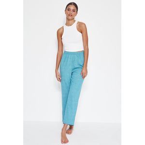 Trendyol Groene Gebreide Pyjamabroek Van Katoen Thmss23Pj00001