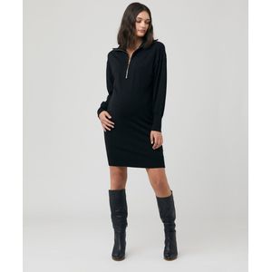 RIPE Gebreide jurk, Zip Up, zwartS