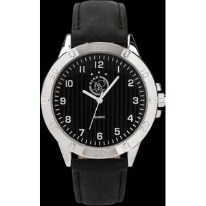 Ajax-horloge heren zwart zilver