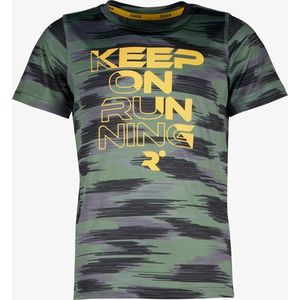 Osaga Dry kinder T-shirt met camouflage print - Groen - Maat 146/152