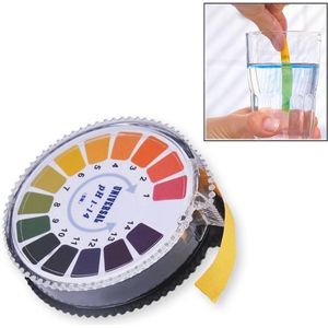 pH-indicator teststrips voor urine en speeksel - pH-testpapierrol 0-14, 5 meter