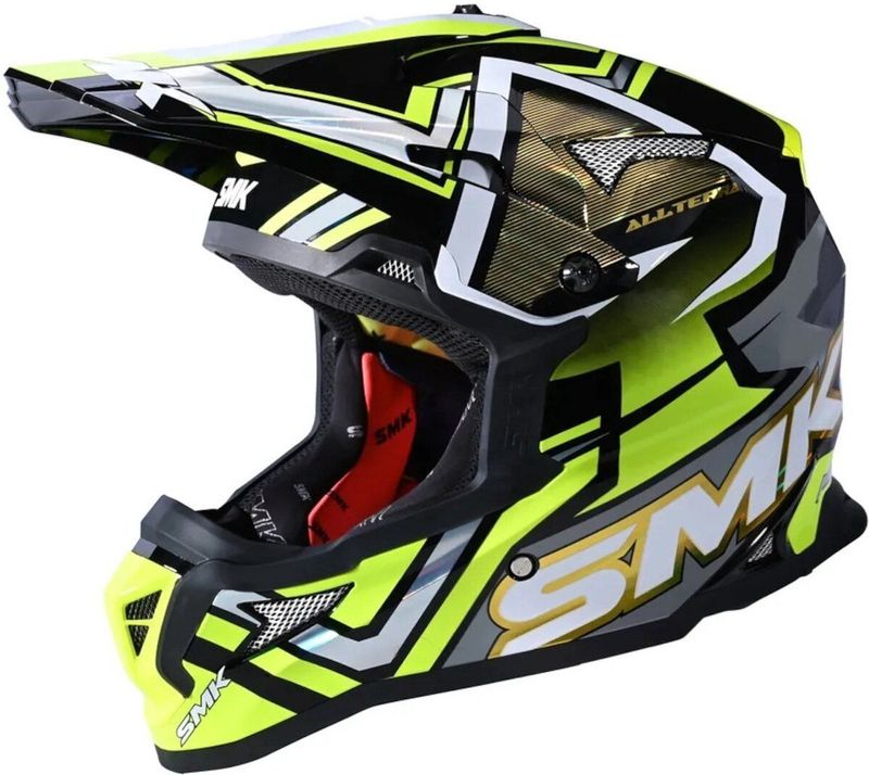 SMK - Allterra X-Aces - Crosshelm - Zwart Grijs Geel