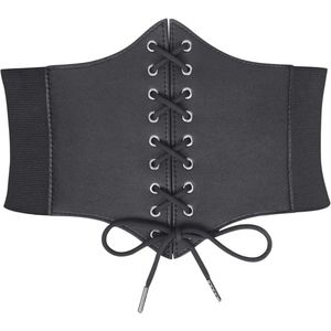 Vrouwen Corset met Vetersluiting en Elastische Band