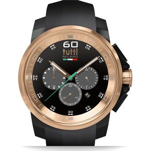 Tutti Milano TM500NO-RO- Horloge -  44 mm - Zwart - Collectie Masso