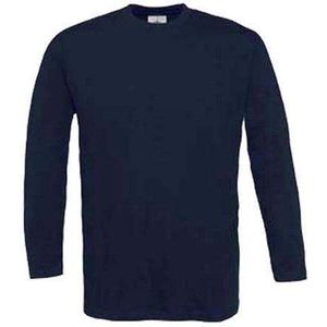 B & C Veiligheidskleding T-shirt navyblauw Exact 190LSL L  langemouwen