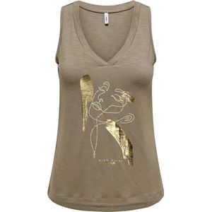 ONLY ONLLINNEA S/L ART TOP BOX JRS Dames T-shirt - Maat M