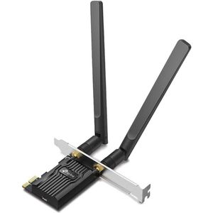 Wi-Fi 6 AX1800 PCIe Adapter met Bluetooth 5.2 – 1201 Mbps 5GHz en 574 Mbps 2.4GHz