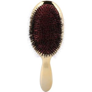 Bristle Hair Brush Boar Bristle Bristle Hair Brush for Thick Hair for Hair Styling for Beauty Salon Use (Gold)