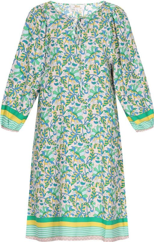 usha FESTIVAL Jurk  hemelsblauw / lichtgeel / groen / grasgroen / wit