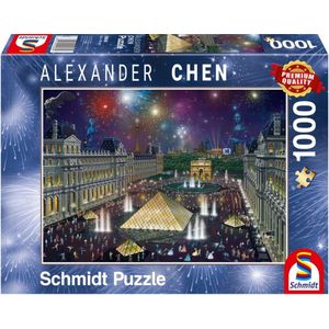 Vuurwerk bij het Louvre, 1000 stukjes Puzzel