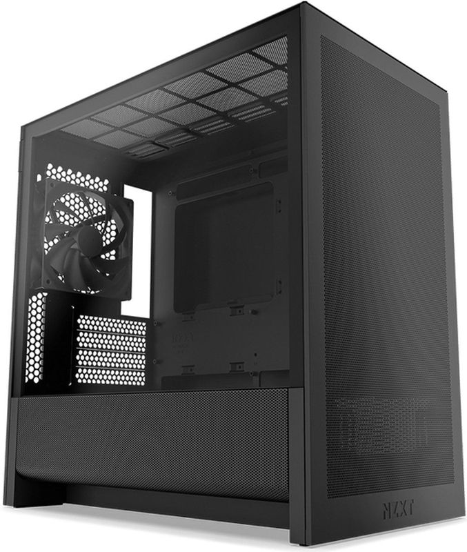 NZXT - H3 Flow - Midi Tower ATX Gaming Behuizing - Zwart - Glasvenster