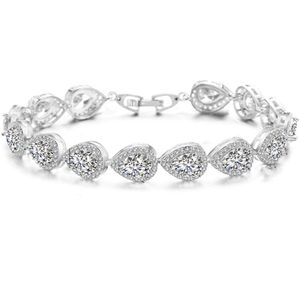 Swarovski® Druppel Armband - 19,5 cm - Valentijnsdag - Moederdag Cadeau - Geschenkset Vrouwen - Cadeau voor Vrouw - Verjaardagscadeau - Cadeau - Geschenk voor haar - Kerst Cadeau - Juwelia