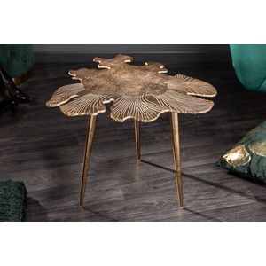 Salontafel Goud in een filigraan Bladmotief Leaf 57 cm Materiaal hoogwaardige metaal-aluminium legering