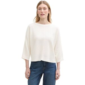 Gebreide Trui - Effen - Knitwear - Boothals - Driekwart Mouw