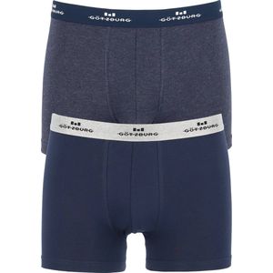 Gotzburg - Boxershorts - Donkerblauw en Blauw Melange - 2-pack - Normale Lengte