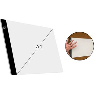 Lichtbak voor Tekenen - Lightpad a4 - Lichtplaat voor Diamond Painting - Lichtbord