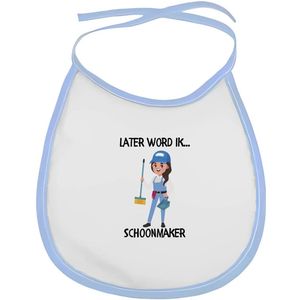 Akyol - later word ik schoonmaker slabbetje blauw - Werk - schoonmaaksters - schoonmaakmedewerkers - schoonmaker - schoonmaakster - schoonmaker - huisvrouw - werk - schoonmaakploeg - cadeau voor je schoonmaakster