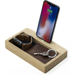 iPhone Dock Organizer - Eikenhout