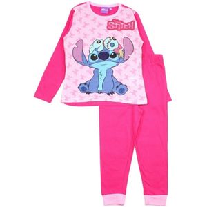Disney - Lilo & Stitch Pyjama - Pink roze - 100% Katoen. Maat 98 cm / 3 jaar.