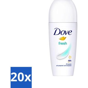 Dove Fresh - Deodorant Roll-on - Anti-Transpirant - 50 ml - Bulkverpakking - 20 stuks