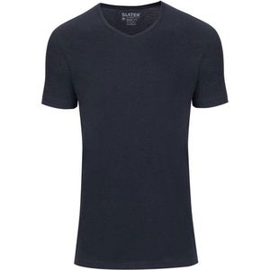 Slater 7810 - Basic Fit Extra Lang 2-pack T-shirt V-hals korte mouw navy XXL 100% katoen
