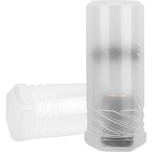 Allecto Plus - Reis Scheerkwasthouder Set van 2 - Waterdicht en Draagbaar - Geschikt voor de meeste scheerkwasten - Stevige accessoire voor heren met standaard (wit)