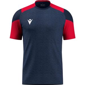 Macron Glory Golem Shirt Korte Mouw Heren - Marine / Rood | Maat: M