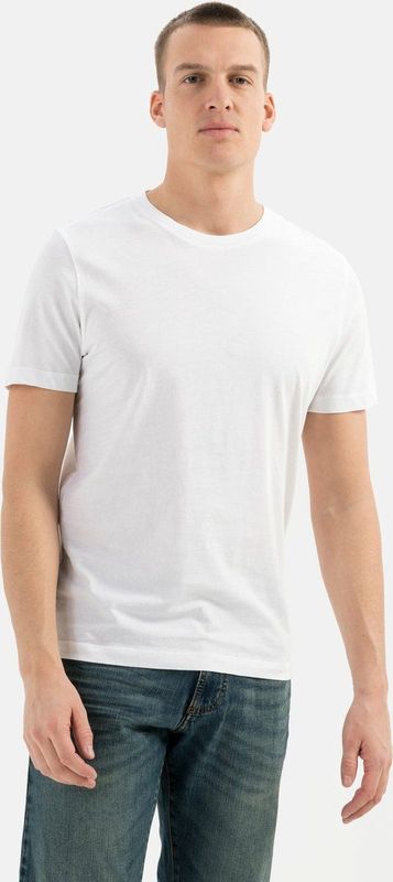 camel active - Basic T-shirt - Wit - Rondhals - Katoen