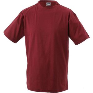 James and Nicholson - Unisex Medium T-Shirt met Ronde Hals (Bordeaux Rood)