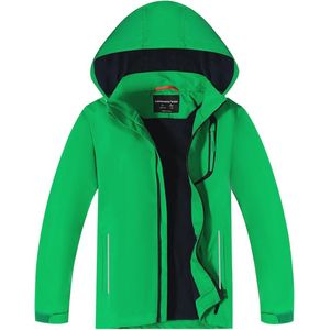 Waterdichte windjack voor jongens met afneembare capuchon – Fleece gevoerd regenjack voor kinderen