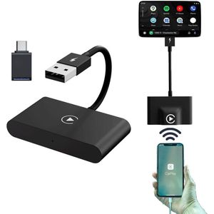 VCTparts® Car Dongle Wireless USB Adapter Geschikt voor Apple CarPlay - Draadloos verbinden - 2023 Vernieuwd Model
