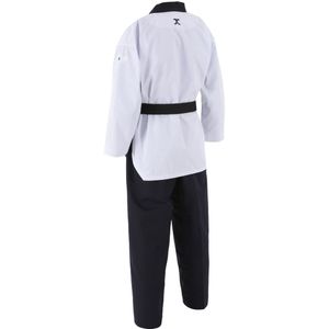 JCalicu poomsae dan taekwondopak mannen | WT | Wit / Zwart (Maat: 200)