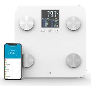 Digitale Bluetooth BMI Weegschaal met 18 Metingen en Geheugen voor 9 Gebruikers