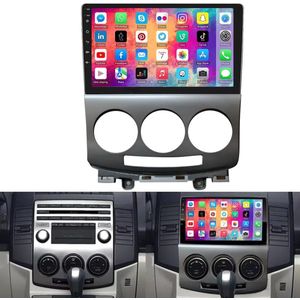 2+32G Android 14 Car Stereo for Mazda 5 2005-2010 Built-in CarPlay Android Auto 9in Car Radio Player with GPS Navigation Bluetooth Wifi FM/RDS SWC Mirror Link Split Screen + Backup Camera Mic