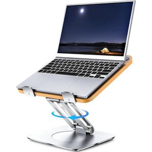 Laptopstandaard, laptopstandaard met 360° draagbare basis, draagbare ergonomische in hoogte verstelbare laptopstandaard, opvouwbare computerstandaard, compatibel met 10-16 inch