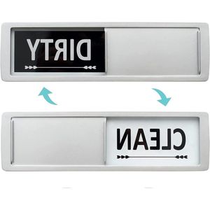 Schone / vuile tekens vaatwasser magneetbord - gemakkelijk lezen en verplaatsen (hartpijl)