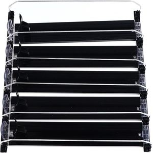 Verstelbare drankblikjesdispenser - automatische navulling - drankorganizer voor keuken - zwart 40 x 35 x 95 cm