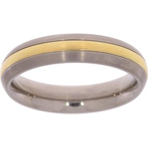 Titanium ring - Boccia - verguld - maat 60 - sale Juwelier Verlinden St. Hubert - van €69,= voor €51,=