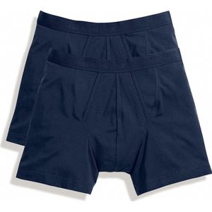 Fruit Of The Loom Heren Klassieke Boxershorts (2 stuks) (Donker Marine)