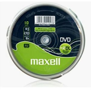 Maxell - DVD+R DL - 8,5GB - 240 Minuten - Cakebox - 10 Schijfjes