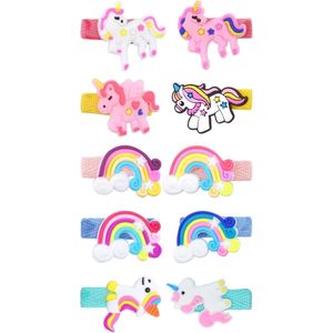 Eenhoorn haarspelden, 10 stuks haarspelden meisjes eenhoorn haar kinderen meisjes haarspeld regenboog haarspelden haarspelden meerkleurig
