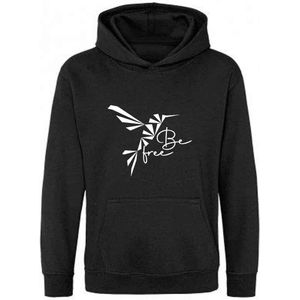 Be Friends Hoodie - Be free bird - Vrouwen - Zwart - Maat S