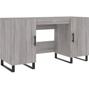 vidaXL-Bureau-140x50x75-cm-bewerkt-hout-grijs-sonoma-eikenkleurig