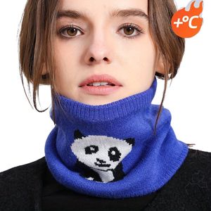 Livano Nekwarmer - Dames - Fleece - Motor - Bandana - Masker - Colsjaal - Sjaal - Gewatteerd - Winter - Fietsen - Panda - Blauw