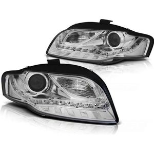 Koplampen met parkeerlicht AUDI A4 B7 11 04-03 08 LED IND CHROOM