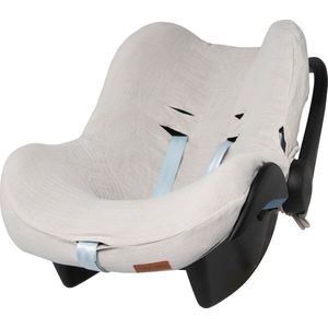 Baby's Only Baby autostoelhoes 0+ Breeze - Hoes voor autostoel groep 0+ - Geschikt voor Maxi-Cosi - Warm Linen - 100% katoen - Geschikt voor 3-puntsgordel